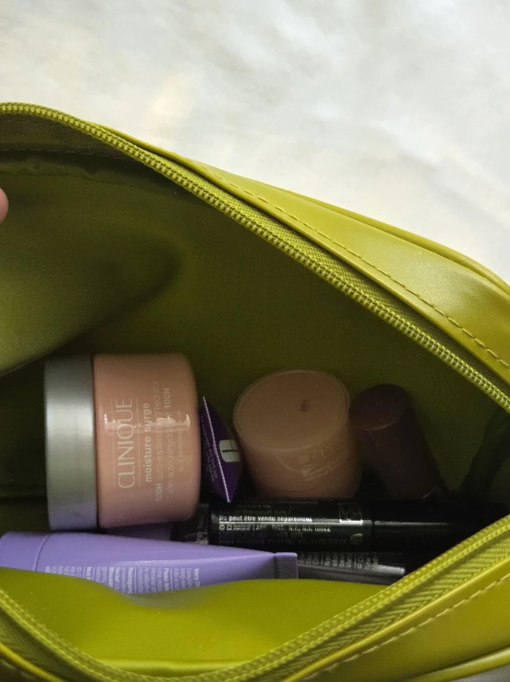 Clinique Olive Green Makeup Case with Makeup And Skincare NWT